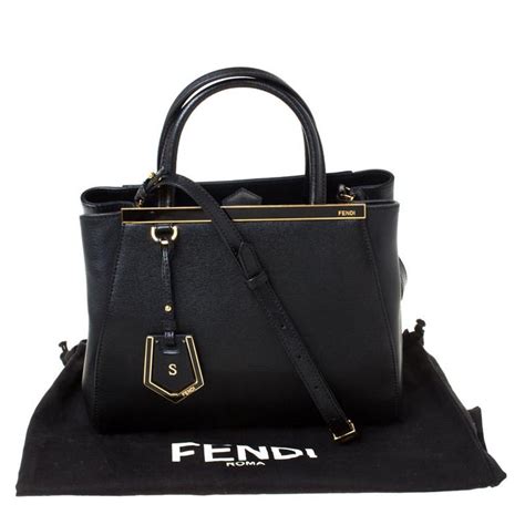 fendi 2jours petite black|Fendi Petite 2Jours Tote .